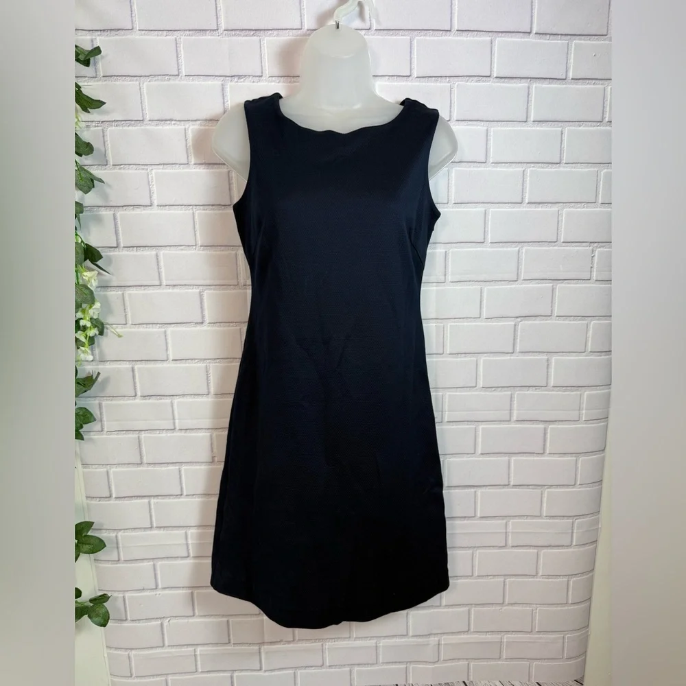 Banana Republic navy blue Textured Cutout Sheath Dress Size 4 NW